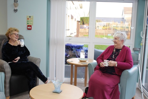 Haven Housing residents having tea